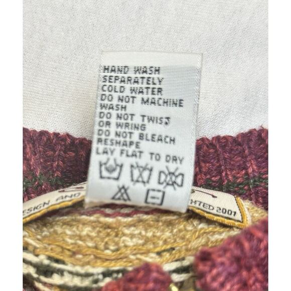 Vintage 90s Heirloom Collectibles Womens M Cardigan Sweater Full Zip Fair Isle - Picture 4 of 4